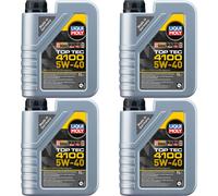 Liqui Moly Top Tec 4100 5W-40 Olio Motore 4 Litri Per VW 505 00 BMW LONG LIFE-04