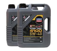 LIQUI MOLY Top Tec 4100 5W-40 Olio Motore VW 505 00 01 MB 229.31,2x5 Litro