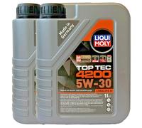 Liqui Moly Top Tec 4200 5W-30 Olio 2x1 Litro 3706 Longlife 3 VW 50400 50700