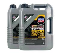 LIQUI MOLY Top Tec 6200 0W-20 Olio Motore Ford WSS-M2C956-A1, VW 508 00, 2x5 Lt.