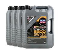 LIQUI MOLY Top Tec 6200 0W-20 Olio Motore Ford WSS-M2C956-A1, VW 508 00, 4x5 Lt.