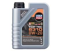 LIQUI MOLY TOP TEC 6310 0W20 C5 C6 PSA HYBRID B71 2010 OLIO MOTORE AUTO 1 LITRO