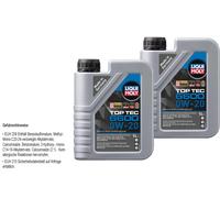 Liqui-Moly TOP TEC 6600 0W-20 2 L Per BMW Longlife-17 FE+ Jaguar Chrysler Ford