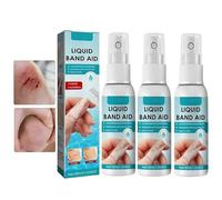 Liquid Bandage Spray Liquid Skin Bandage Band, Waterproof Liquid Bandage Liquid Bandage for Cracked Aid Quick-Dry Wounds, Liquid Skin Bandage For Minor Cuts, Scrapes, Wounds&Cracked Skin (3pcs)
