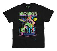 Liquid Blue Jimi Hendrix Guitar Blacklight T-Shirt - Nero - X-Large