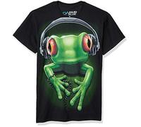 Liquid Blue Men's Frog Rock T-Shirt, Black, Large
