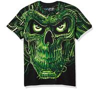 Liquid Blue T-Shirt da Uomo Terminator Skull, Nero, L