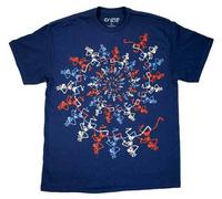 Liquid Blue T-Shirt Grateful Dead USA Spiral Skeletons Rock Psychedelic