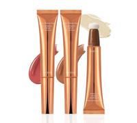 Liquid Blush Cheeks, Face Blushes Liquid Makeup Set, Long Lasting Smudge Proof Bronzer Highlighter, Easy to Apply, Ideal for Contouring, Brightening and Travel Friendly, 15ml