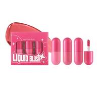 Liquid Blush Set - High Pigment Long-Lasting Cheek Makeup | Lightweight Blendable Liquid Blusher For Women And Girls | 3 pezzi Natural Brightening And Contouring Gift Set Contouring