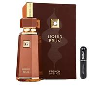 Liquid Brun Eau de Parfum - Profumo arabo di lunga durata, importato da Dubai con atomizzatore ricaricabile, profumo di cannella, vaniglia e pralina (5 ml)