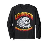 Liquid Death Pixelated Murder Your Thirst Skull Metal Water Maglia a Manica
