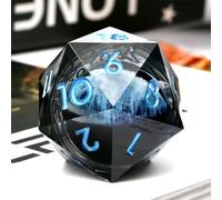 Liquid Dragon Eye D20 Spindown Dice,DNDND - Set di dadi singoli da 33 mm a 20 facce con splendida confezione regalo per dungeons and drons (blu)