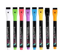Liquid Dry Erase Pro | 8pcs Fluorescent - Marqueurs Effaçables À Sec Liquides 8 Pièces Fluorescents À Base D'Eau Pointe Fine 1mm Pour Panneau Lumineux LED Et Miroir Sans Poussière | 2026 Pro