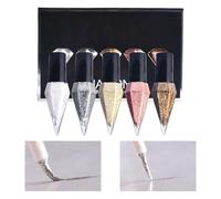 Liquid Eyeshadow Liner - 5 colori Shimmer Makeup, Long Lasting with Glitter Finish, Eye Liner Smooth Apply, Makeup Pen with Bold Color, Party Stage Use for Dating Travel
