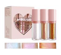 Liquid Eyeshadow, Liquid Eyeshadow Glitter, 3 Pieces Glitter Eyeshadow, Highly Pigmented Chameleon Eyeshadow, Long-Lasting Eyeshadow, Glitter Makeup Eyeshadow for Party