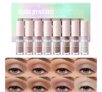 Liquid Eyeshadow Matte, High-Pigment Eyeshadow Set, Waterproof Long-Lasting Eye Makeup, 8 Neutral Colors Smooth Blendable Texture, for Girls, Women, Party, Date, and Halloween Looks