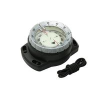 Liquid-Filled Balanced Design | 50 m Underwater Diving Compass Luminous Wrist Waterproof Navigation Tool with Elastic Strap for Scuba Snorkeling Camping Hiking Outdoor Activities (Black)
