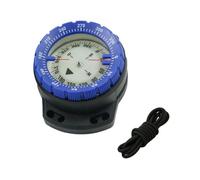 Liquid Filled Balanced Design | 50M Underwater Diving Compass Luminous Wrist Waterproof Navigation Tool with Elastic Strap for Scuba Snorkeling Camping Hiking Outdoor Activities (Blue)