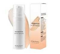 Liquid Foundation, Longwearing Color Changing Concealer, 15ml Full Coverage Makeup, Skin Tone Adjusting Formula, Lightweight and Finish, Ideal for Daily Use,