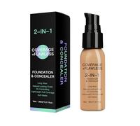 Liquid Foundation, Matte Waterproof Concealer, Lightweight Coverage Long Lasting Face Concealer for Under Eye, Mature Women, Travel Offices Special Occasion Bridal Makeup