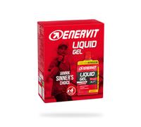 Enervit, Liquid Gel Agrumi con Caffeina, Gel Energetico, 25mg di Caffeina, Per Sport ad Alta Intensità, 30g di Carboidrati, Tappo Richiudibile, Gusto Agrumi, VeganOK, Senza Glutine, 4 Pack da 60ml