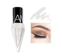 Liquid Glitter Shiny Eye Liner Cosmetici High Pigment Shimmer Sparkling Silver Metallic Eyeliner Colorato Pearlescent Eye Liner a lunga durata per la festa di matrimonio Cosplay Trucco occhi # 01