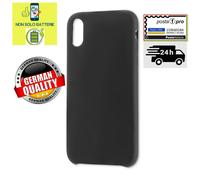 Liquid Silicone Case cover Custodia CUPERTINO per Apple iPhone Xs Max NERA