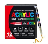 Liquid Soft Head Markers, Direct Soft Head Markers, Coloring Drawing Markers Set, Waterproof Fine Tip Markers, Brush Tip Artist Markers, Permanent Drawing Marker Pens, Sketching Marker Set, Multifunct