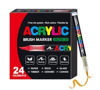 Liquid Soft Marker, Drawing Sketching Markers, Multifunctional Art Markers, Permanent Drawing, Multifunctional Permanent Drawing Markers, Waterproof Fine and Brush Tip Markers for Artists, Coloring