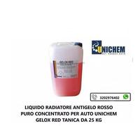LIQUIDO ANTIGELO RADIATORE ROSSO PURO AUTO UNICHEM GELOX RED TANICA DA 25 KG
