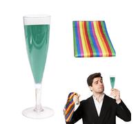 Liquido cambiamento di colore magico | Chameleon Champagne Glass Magics Trucco | Liquidi che cambiano colore illusione espediente | Prop professionale per primo piano, acqua al vino whisky multi