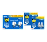 Liquido Elettrico Antizanzare Comuni e Tigre, Inodore, Confezione da 2 Diffusori