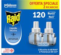 Liquido Elettrico Antizanzare Doppia Ricarica, Inodore, Confezione Da 2 Ricarich
