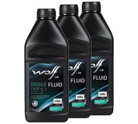 Liquido Frenante WOLF BRAKE FLUID 5038 DOT 5.1 3 X 1 Litro