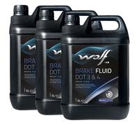 Liquido Frenante WOLF BRAKE FLUID 5039 DOT 3&4 3 X 5 Litri Per Aprilia BMW Honda