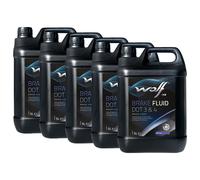 Liquido Frenante WOLF BRAKE FLUID 5039 DOT 3&4 5 X 5 Litri Adly/Herchee Aeon