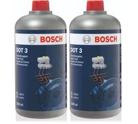 Liquido Freni Bosch DOT 3, 1 L - Per veicoli prodotti prima del 2000 - Non raccomandato per freni ABS e ESP (Confezione da 2)