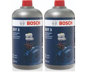 Liquido Freni Bosch DOT 3, 1 L - Per veicoli prodotti prima del 2000 - Non raccomandato per freni ABS e ESP (Confezione da 2)