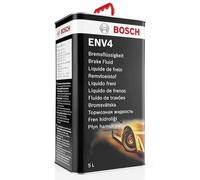 Liquido Freni Bosch ENV4, 5 L - Per tutti i veicoli moderni con freni ABS e ESP - Qualità Bosch - Compatibile con DOT 3, 4 e 4 HP/LV