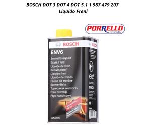 LIQUIDO FRENI BOSCH ENV6 - 1 LITRO - SOSTITUISCE DOT 3, DOT 4, DOT 5.1 (HIGH PER
