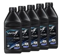 Liquido Freni Lupo Brake Fluido 5039 Dot 3&4 5 X 1 Litro Freno Freni Freno