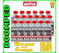 LIQUIDO IDRAULICO MOTUL OLIO FRENI 18x500ml SINTETICO DOT 3-4 AUTO MOTO 18MO07