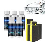 Liquido riparatore per fari d'auto, liquido riparatore fari, detergente per fari, lucidante per fari, liquido riparatore fari d'auto per tutti i veicoli (50ML,5PC)