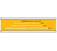 Liquidraw 1300 2/3/4 mm Set di Lettering stencil - arancione/trasparente