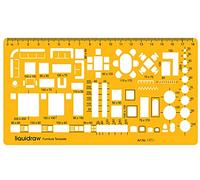 Liquidraw 1851 righello scala 1: 50 scale Architectural Drawing template stencil - arancione/trasparente
