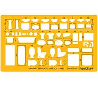 Liquidraw 1862 righello scala 1: 50 scale Architectural Drawing template stencil - arancione/trasparente