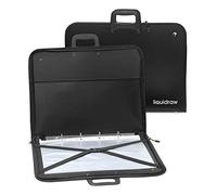 Liquidraw Cartellina portadocumenti per artisti, formato A2 e A3, con maniche o tasche trasparenti, borsa per il trasporto e documenti per artisti, Nero , A2, Portfolio Bag A2
