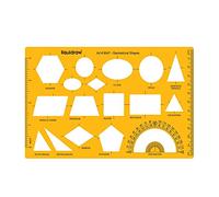 Liquidraw Geometria Forme Template Stencil Goniometro Cerchio Ellisse Triangolo Ovale Quadrato Esagono Pentagono Rettangolo Modelli per Disegno Righelli Tecnici Stencil Ingegneria Architettura