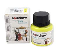 Liquidraw Inchiostro colorato da disegno, impermeabile, 20 colori assortiti, 35 ml di inchiostri indiani per artisti (giallo limone)